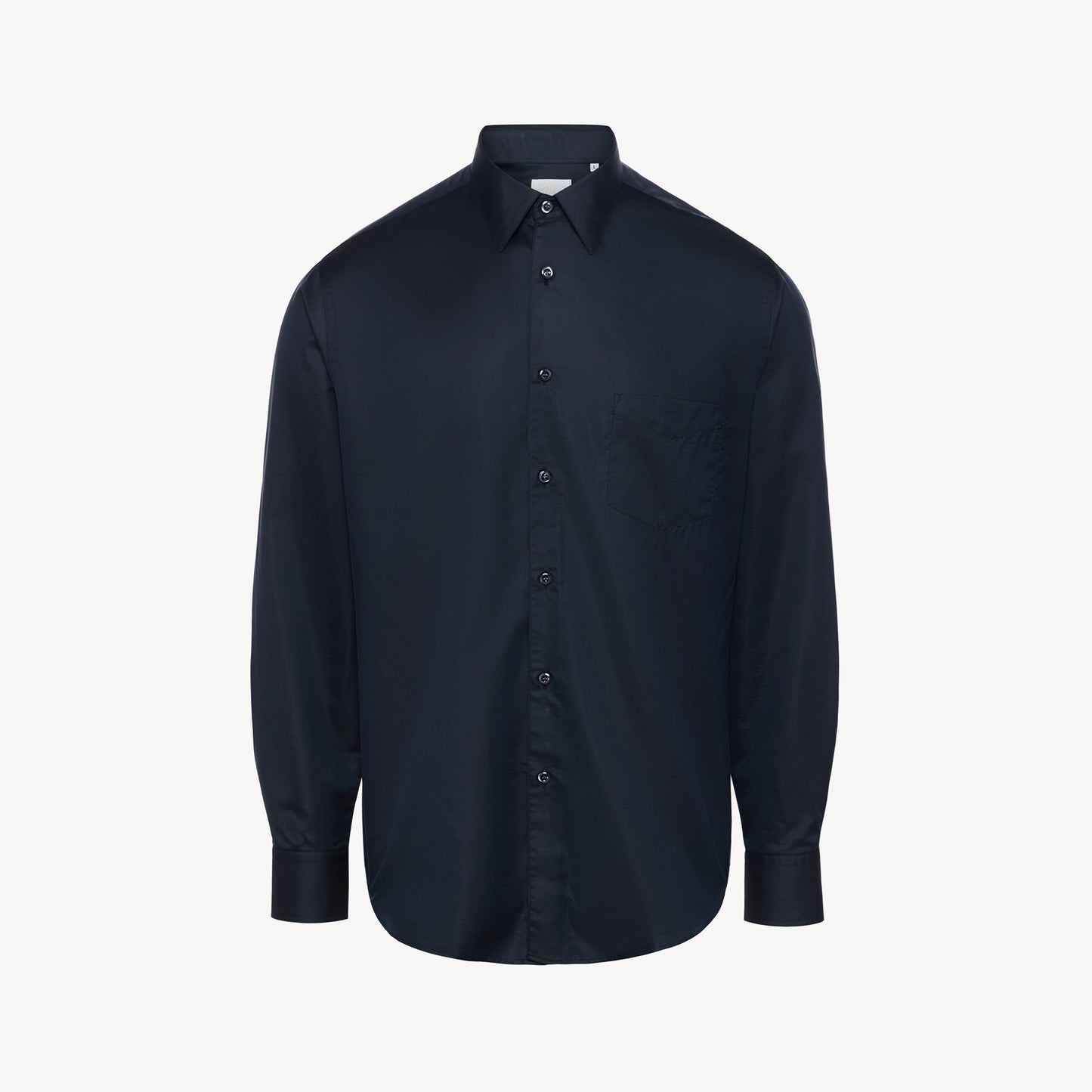 Navy Model One Silk Cotton Shirt