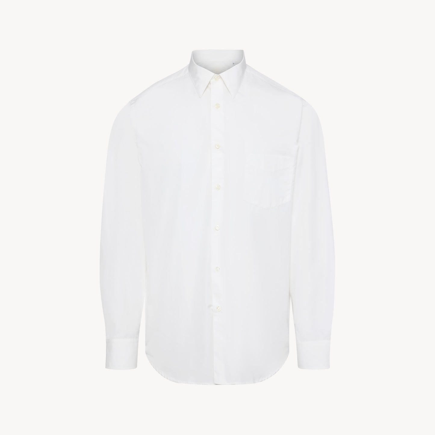 White Model Cotton One Shirt