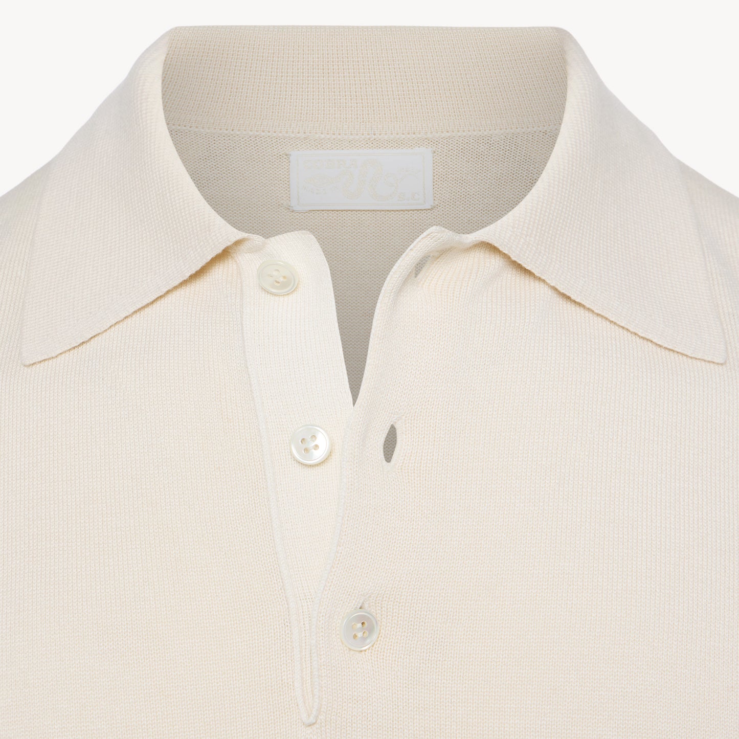 White Cotton Silk Polo